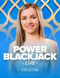 power blackjack game logo